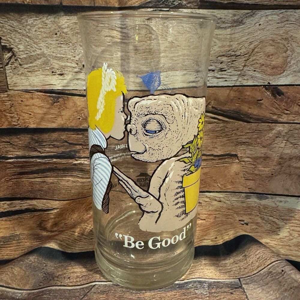 ET Extra Terrestrial Glass Pizza Hut 1982 Vtg Be Good Collector's Series Limited